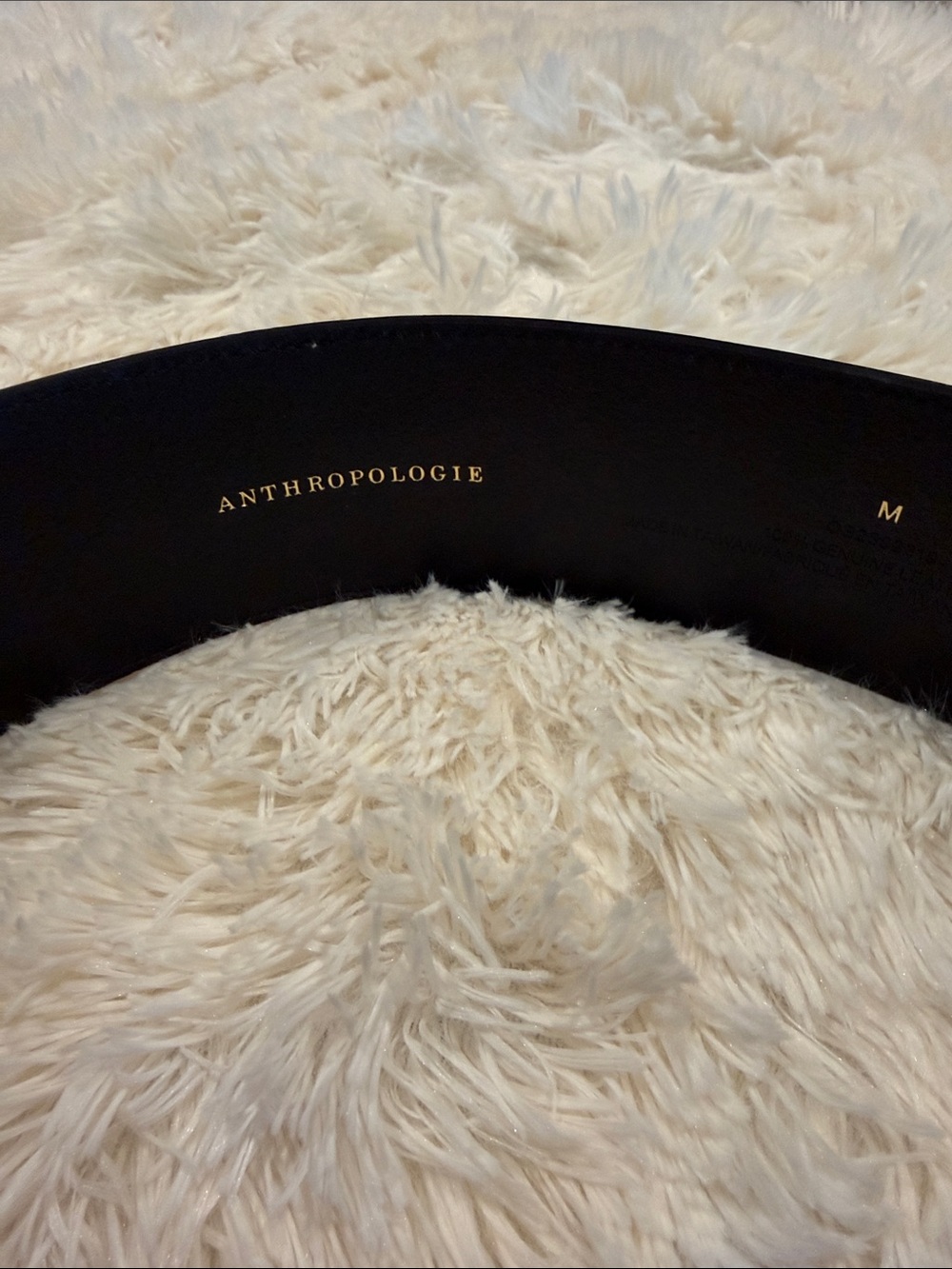 Anthropologie Wide Corset Leather Wrap Waist Belt Black SIZE Medium NEW - Picture 6 of 8